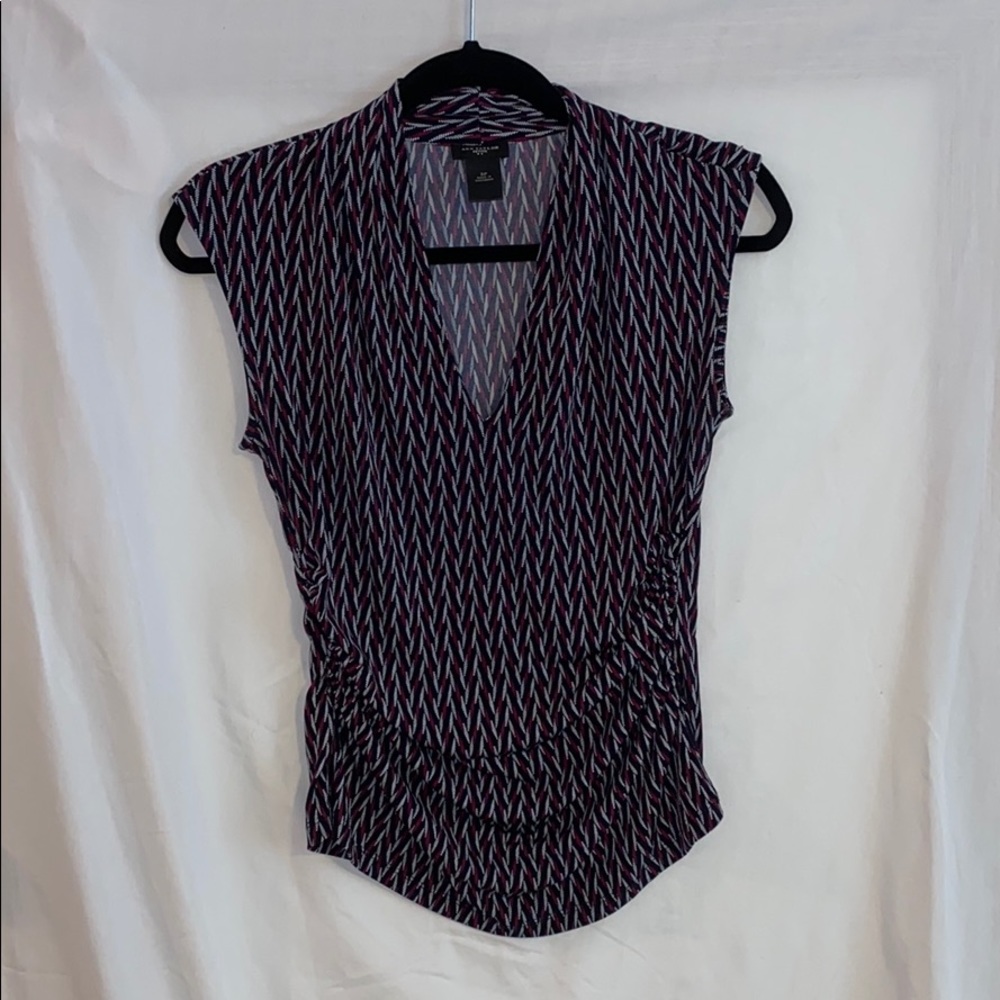 Ann Taylor Magenta and Black Tank Top